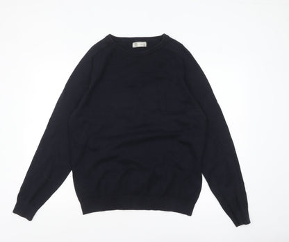Mens UK Size L NEXT Black Pullover Jumper