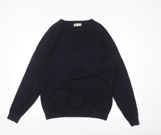 Mens UK Size L NEXT Black Pullover Jumper