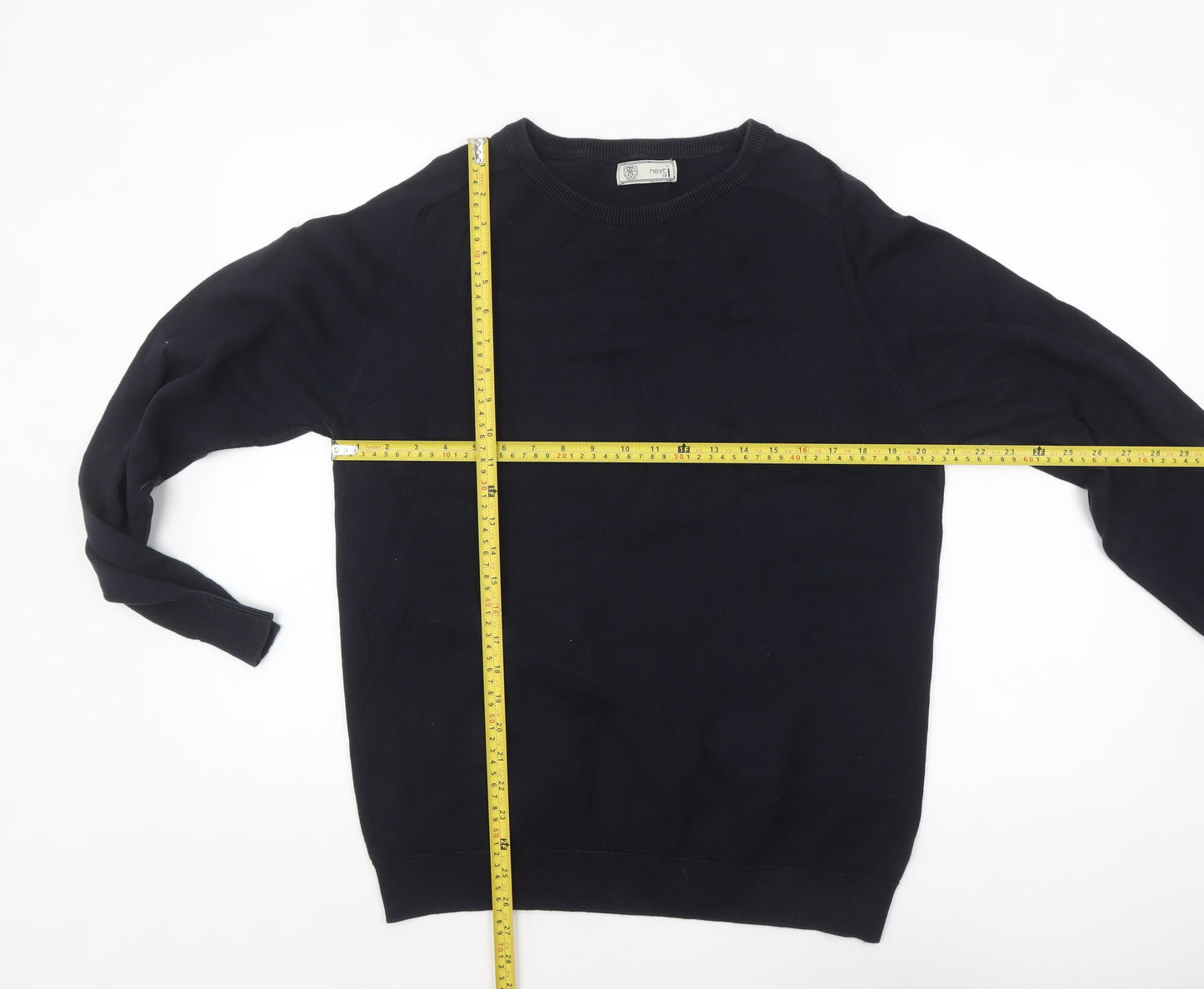 Mens UK Size L NEXT Black Pullover Jumper
