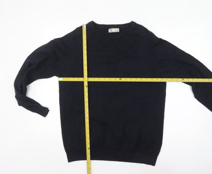 Mens UK Size L NEXT Black Pullover Jumper