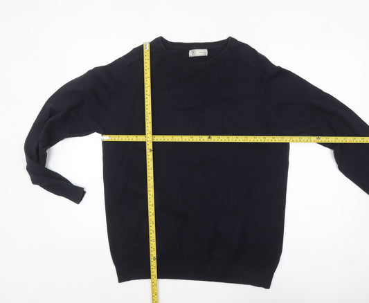 Mens UK Size L NEXT Black Pullover Jumper
