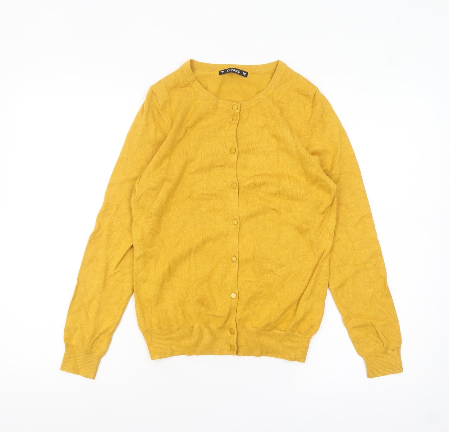 Womens UK Size 10 Dunnes Yellow Cardigan Jumper