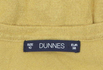 Womens UK Size 10 Dunnes Yellow Cardigan Jumper