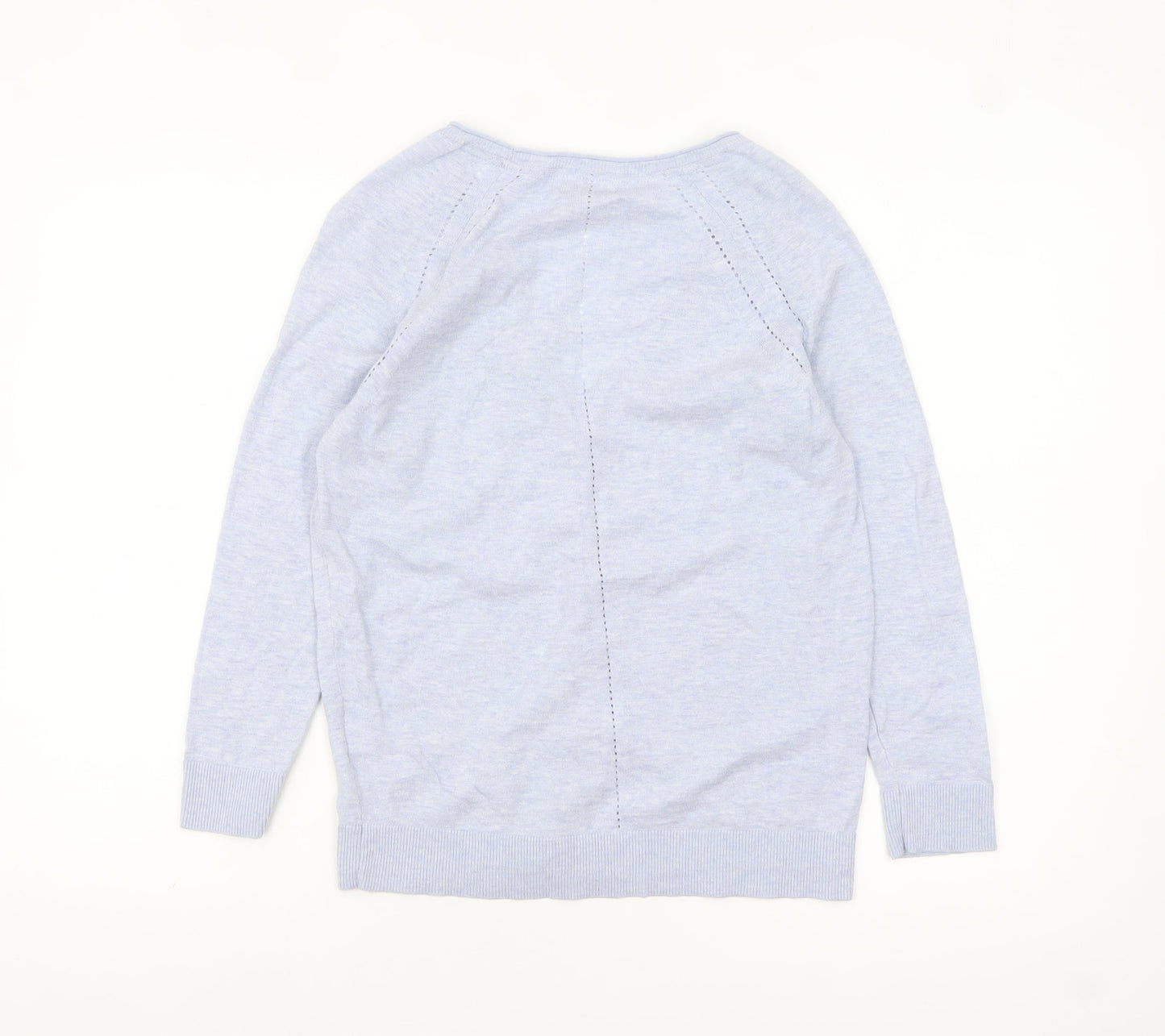 Womens UK Size 10 Fat Face Blue Cardigan Jumper