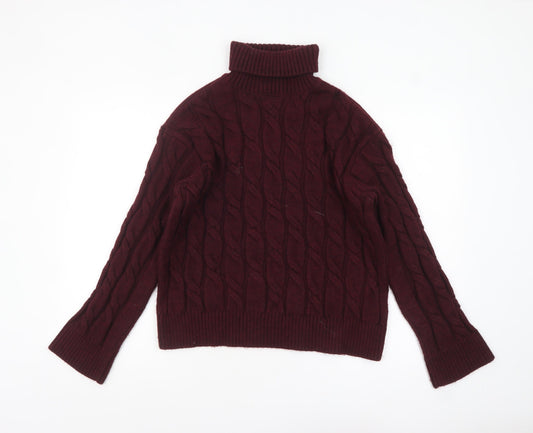Womens UK Size M Marks and Spencer Red Pullover Jumper