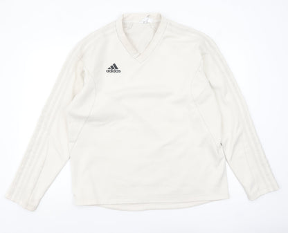 Mens UK Size L adidas Beige Pullover Sweatshirt