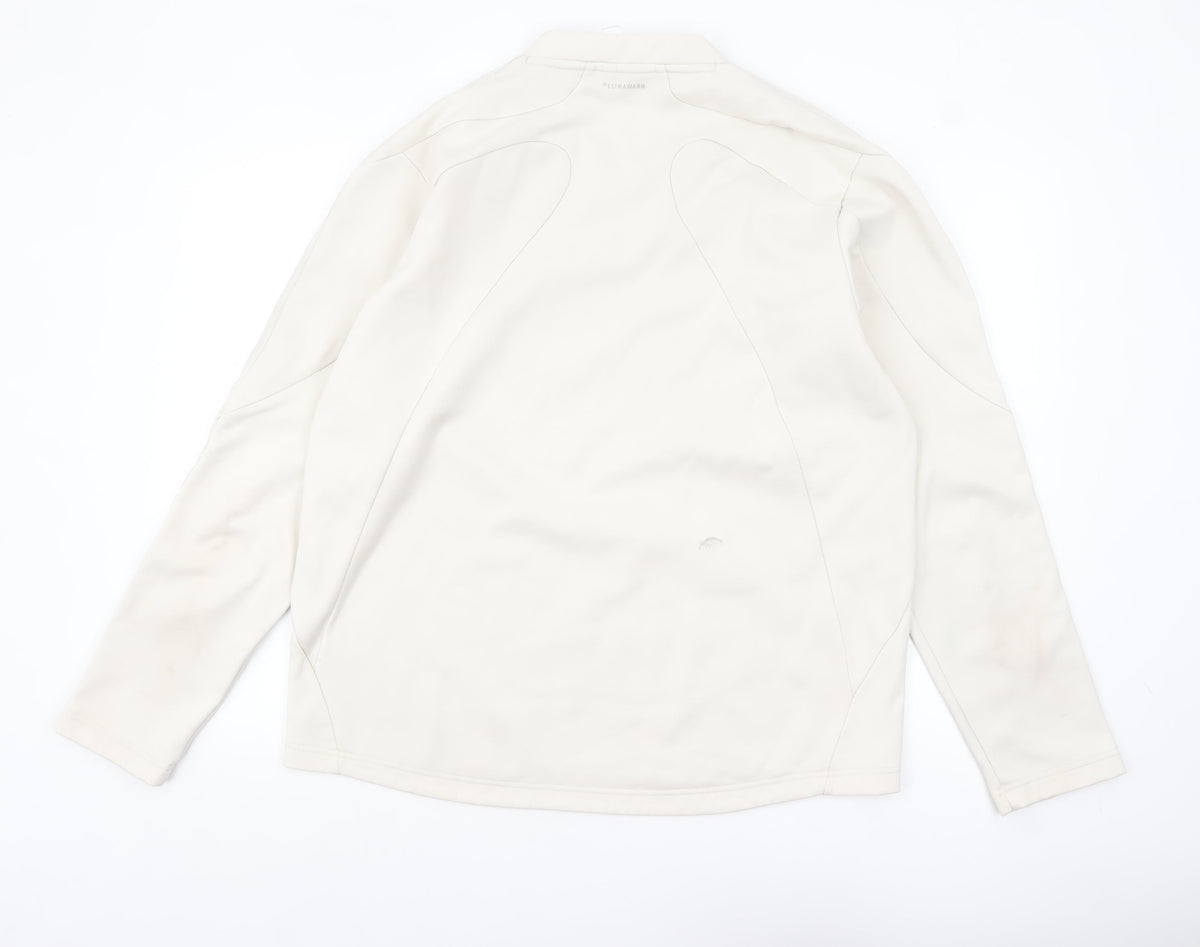 Mens UK Size L adidas Beige Pullover Sweatshirt