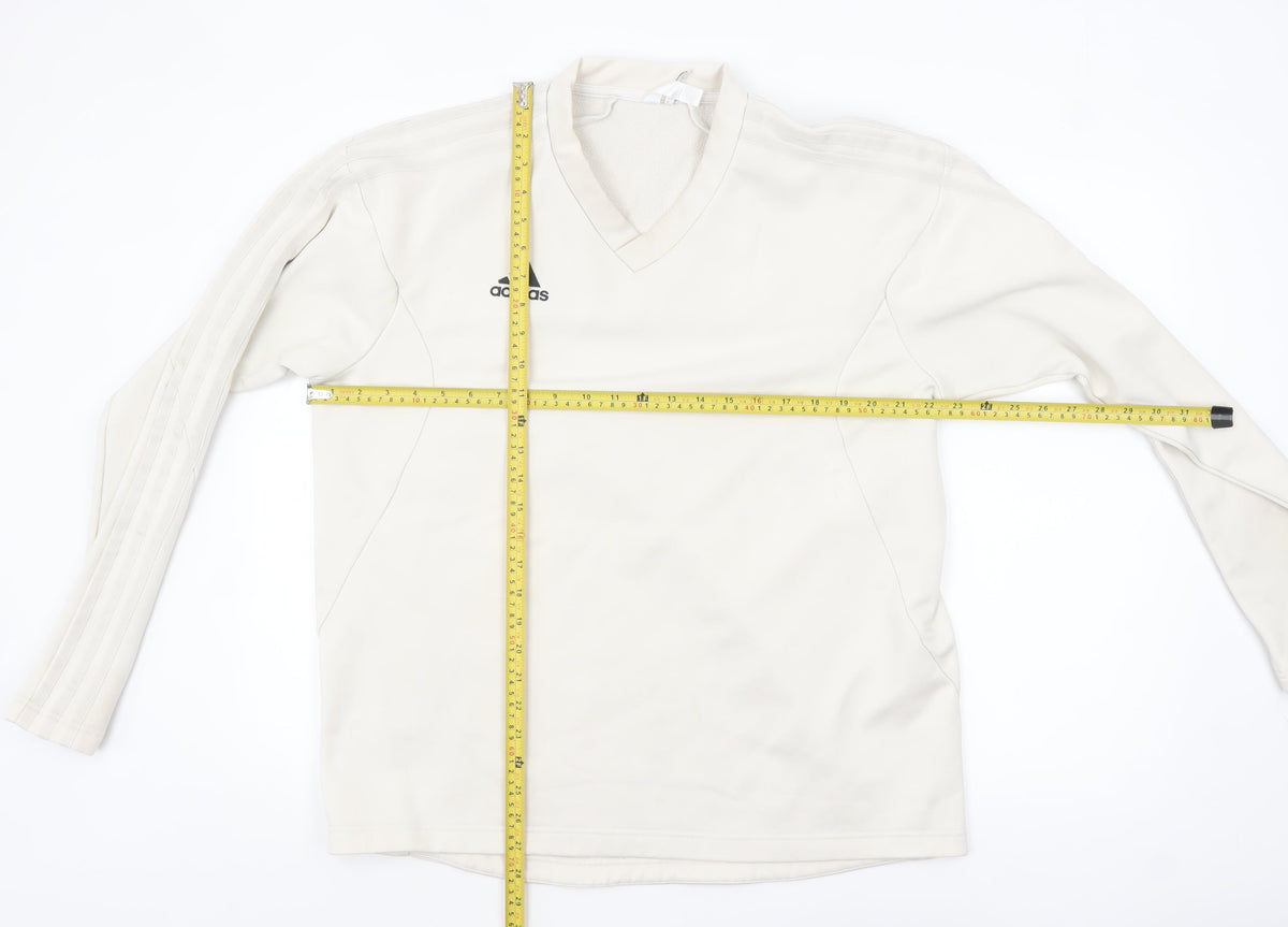 Mens UK Size L adidas Beige Pullover Sweatshirt