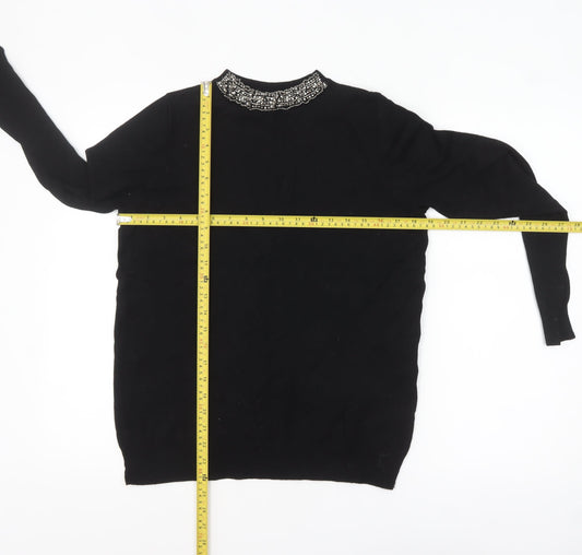 Womens UK Size 14 Dorothy Perkins Black Pullover Jumper