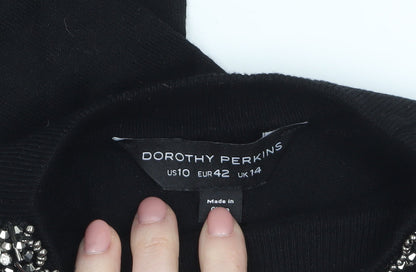 Womens UK Size 14 Dorothy Perkins Black Pullover Jumper