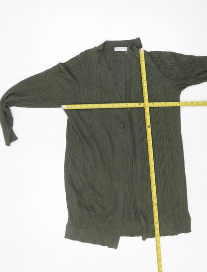 Primark Women Green M Lightweight Open Front Long Sleeve Cardigan