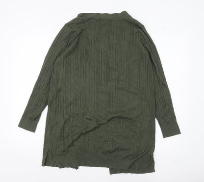 Primark Women Green M Lightweight Open Front Long Sleeve Cardigan