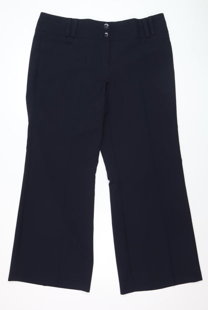 Womens UK Size 18 Dunnes Regular Fit Dress Pants Black Trousers