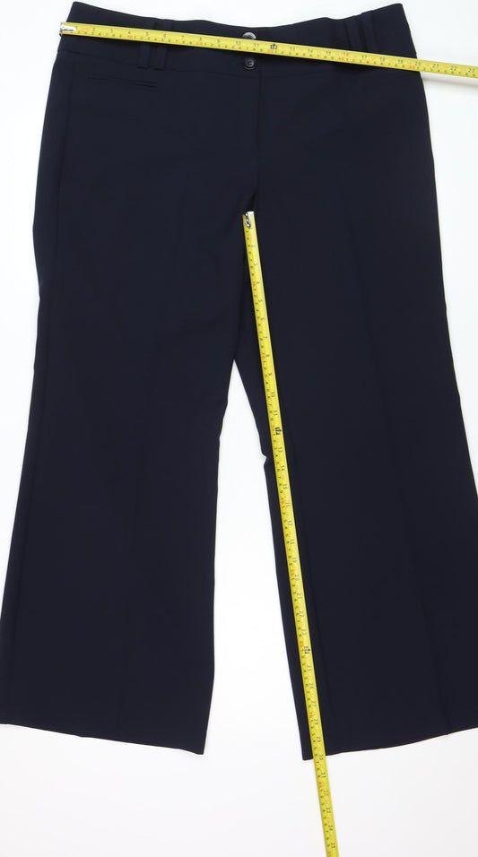 Womens UK Size 18 Dunnes Regular Fit Dress Pants Black Trousers