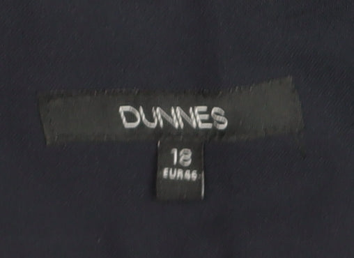 Womens UK Size 18 Dunnes Regular Fit Dress Pants Black Trousers