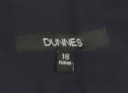 Womens UK Size 18 Dunnes Regular Fit Dress Pants Black Trousers