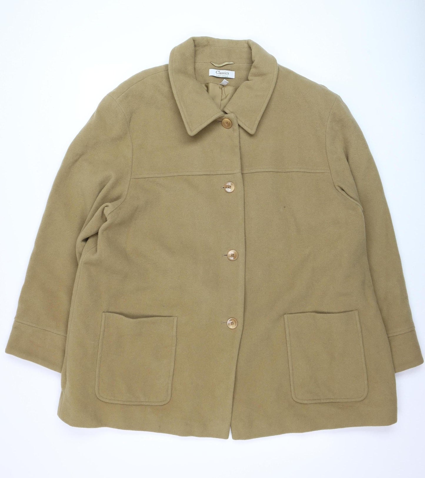 Womens UK Size 22 Classics First Avenue Beige Overcoat