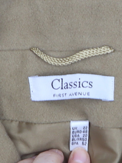 Womens UK Size 22 Classics First Avenue Beige Overcoat