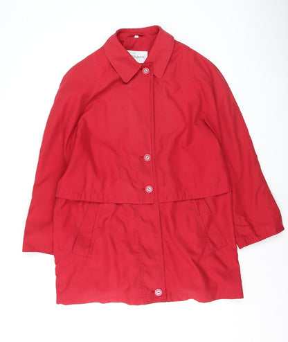 Womens UK Size M Dannimac Red Rain Coat