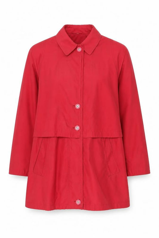 Womens UK Size M Dannimac Red Rain Coat