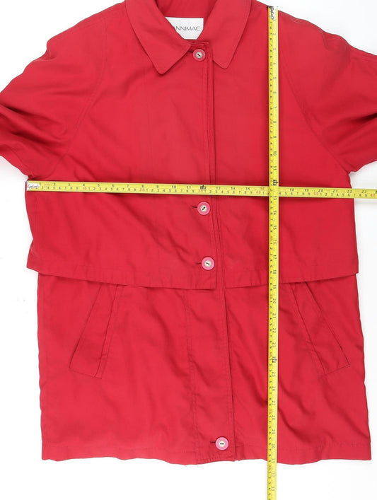Womens UK Size M Dannimac Red Rain Coat