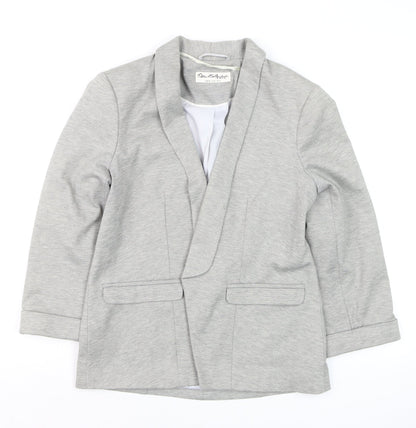 Miss Selfridge Women’s Grey Blazer UK 12 Regular Fit Jersey Style