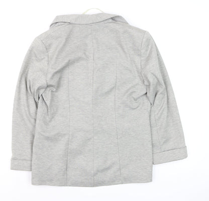 Miss Selfridge Women’s Grey Blazer UK 12 Regular Fit Jersey Style