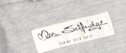 Miss Selfridge Women’s Grey Blazer UK 12 Regular Fit Jersey Style