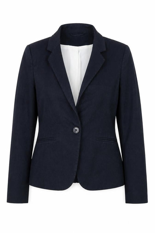 H&M Womens Blue Slim Fit Blazer Jacket Size 10 Formal Workwear