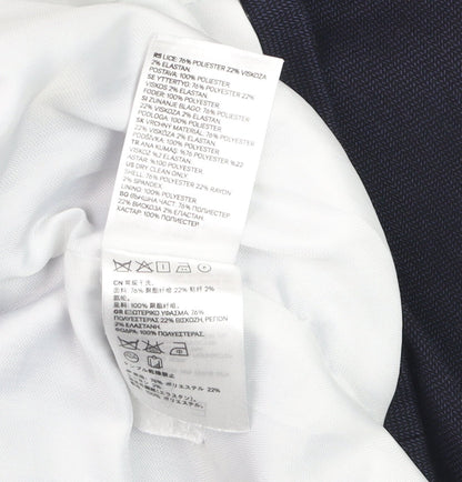 H&M Womens Blue Slim Fit Blazer Jacket Size 10 Formal Workwear