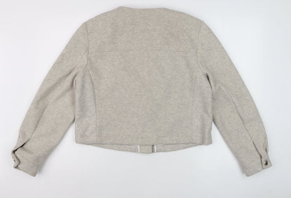 Womens UK Size 14 NEXT Beige Basic Jacket
