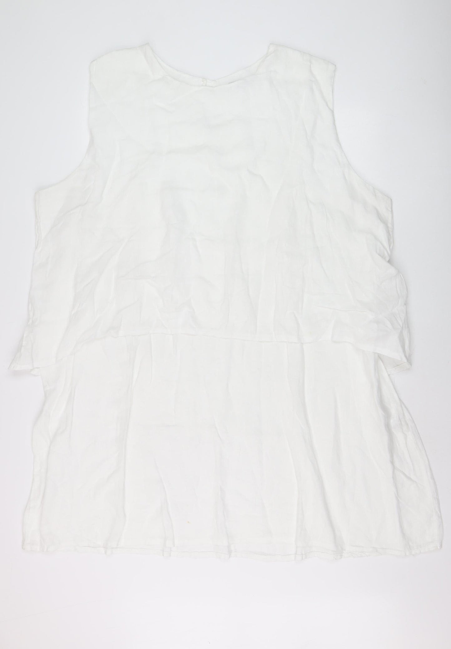 Womens UK Size 4X Blu Orchid White Tunic Blouse