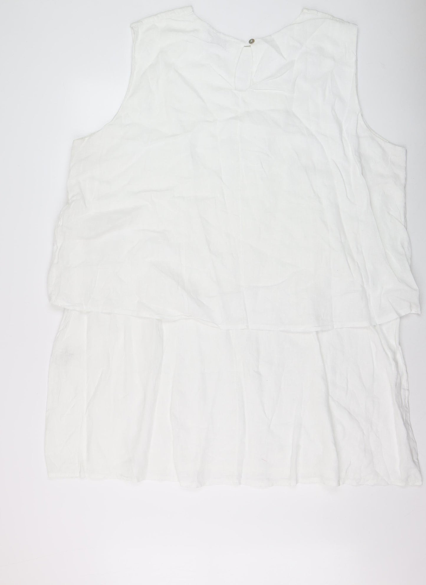 Womens UK Size 4X Blu Orchid White Tunic Blouse