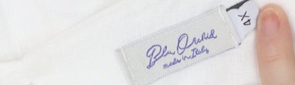 Womens UK Size 4X Blu Orchid White Tunic Blouse