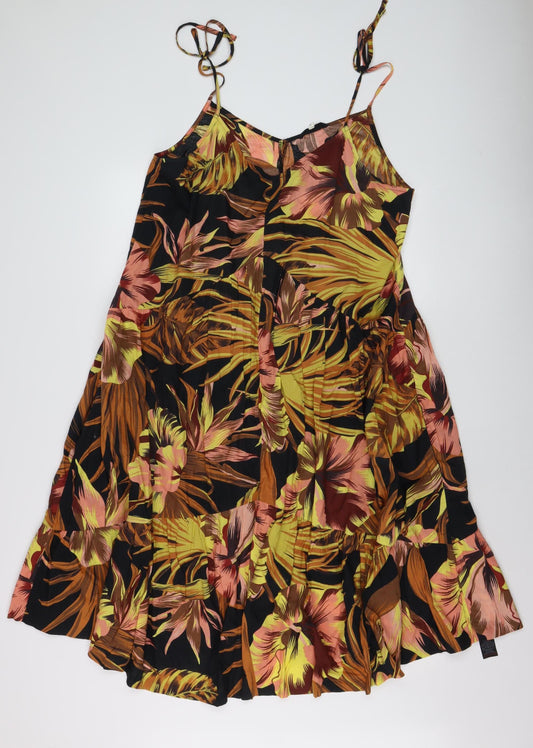 Myleene Klass Women's Multicoloured Floral Cotton Slip Dress Size 14