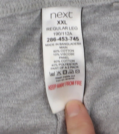 Next Men’s Grey 2XL Regular Fit Cotton Sweatpants