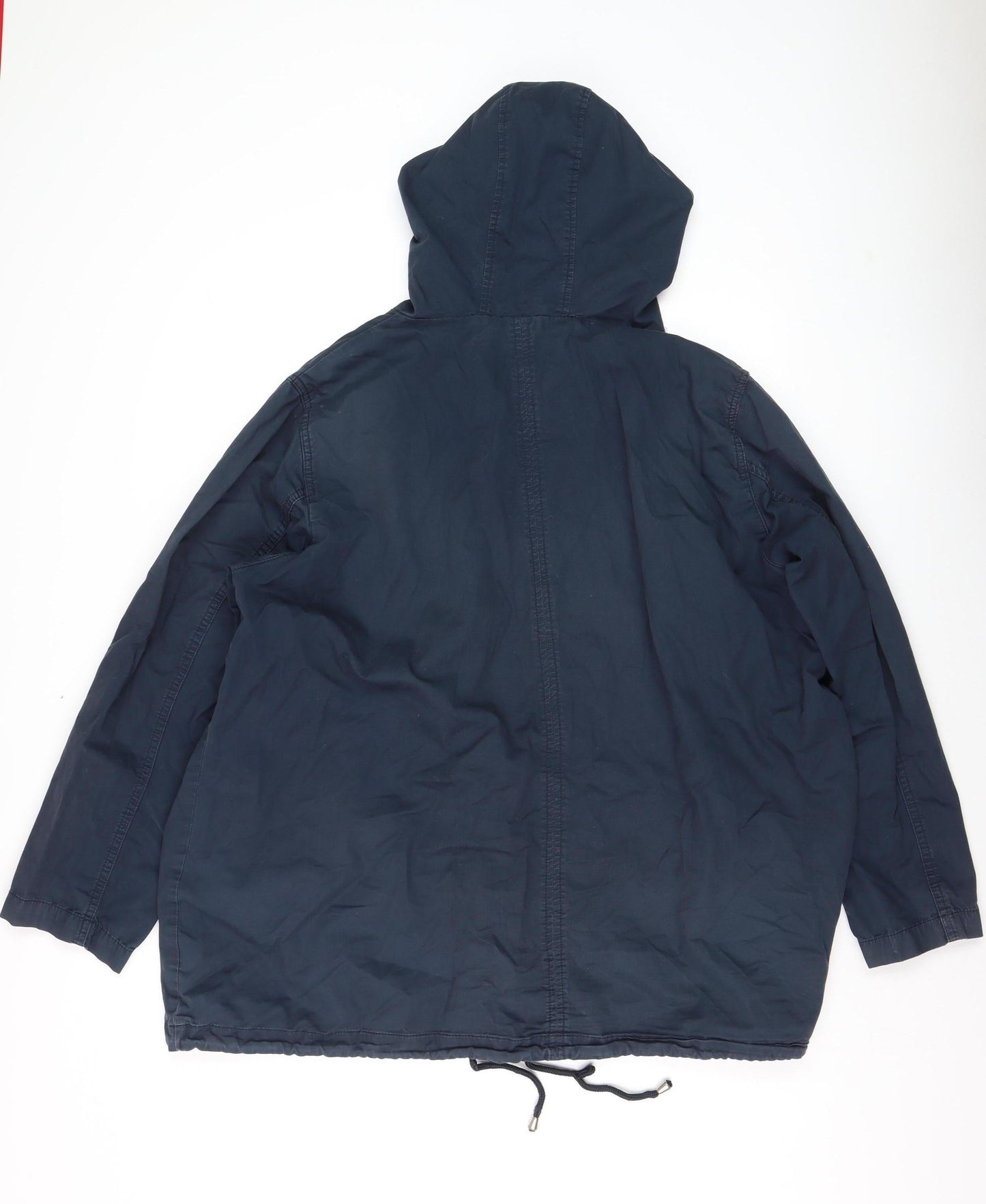 Yours Clothing Womens Blue Hooded Cotton Parka Jacket Size 22