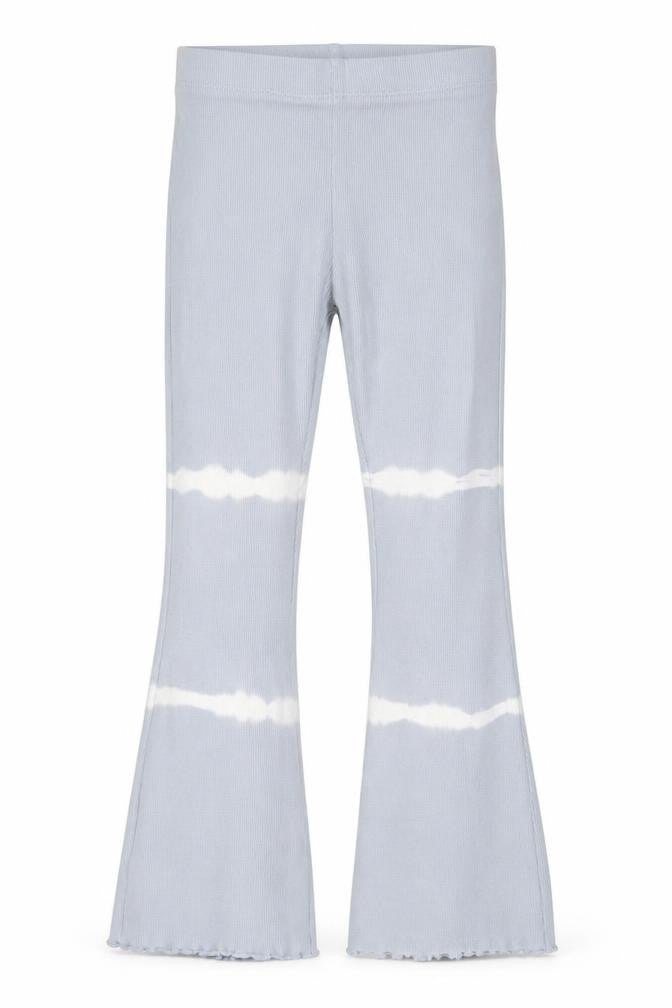 Front view of Marks & Spencer girls’ grey tie dye ribbed ankle leggings 6 years