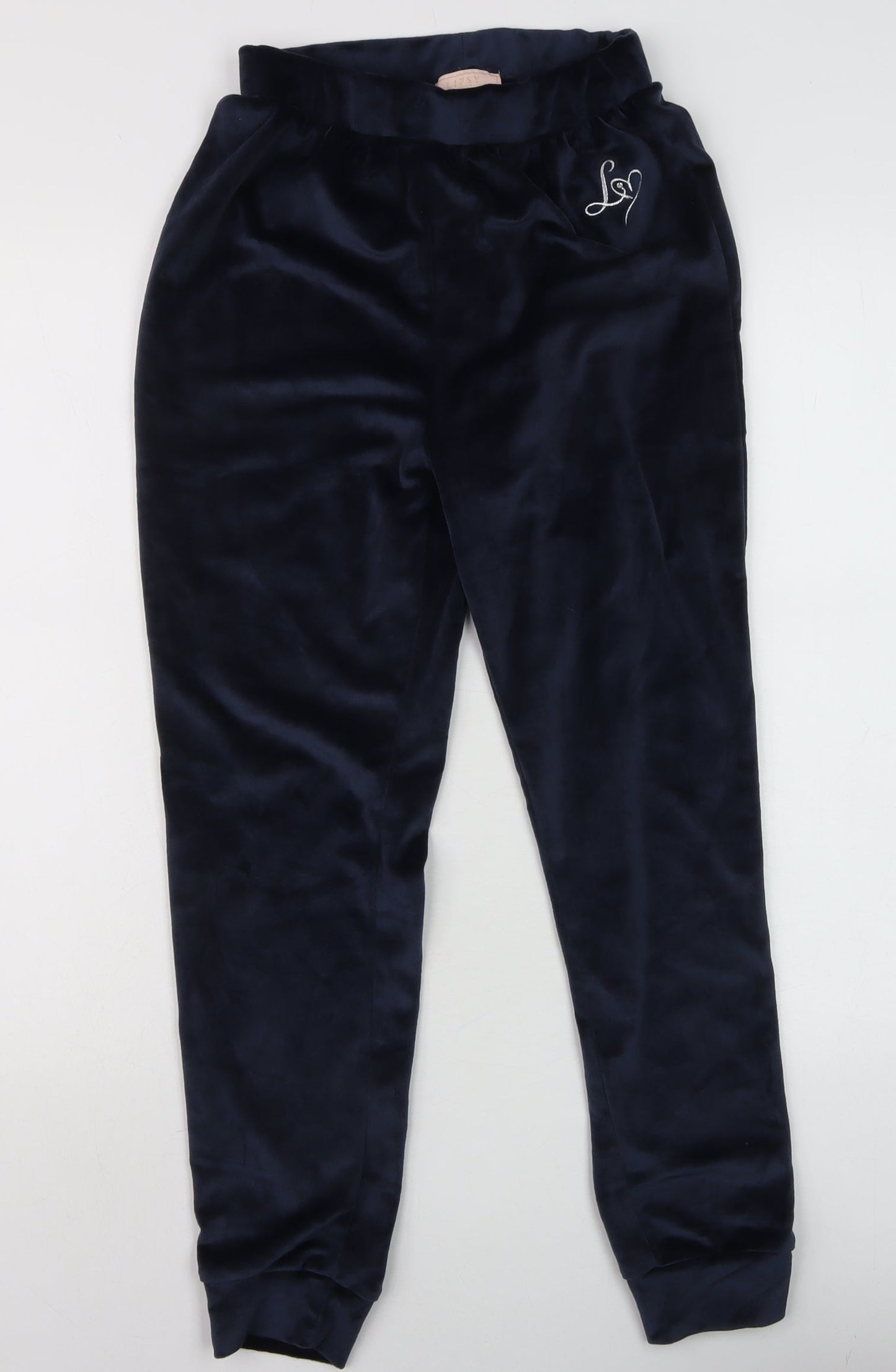 Girls UK Size 11-12 Years Lipsy Regular Fit Jogger Blue Trousers