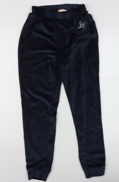 Girls UK Size 11-12 Years Lipsy Regular Fit Jogger Blue Trousers