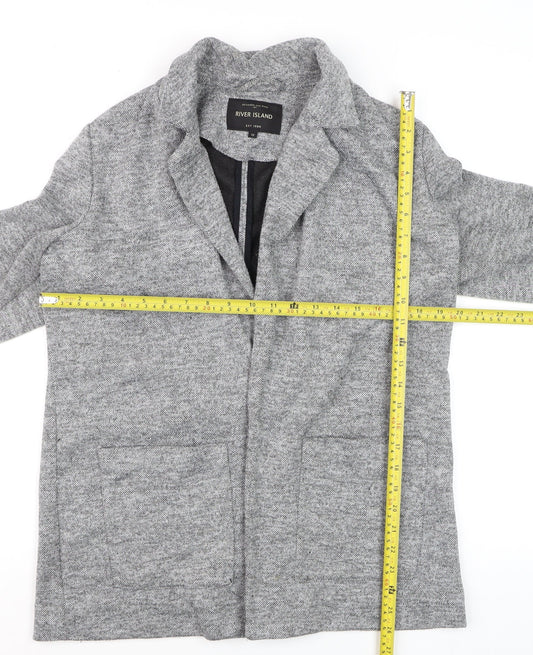Womens UK Size 12 River Island Grey Basic Jacket