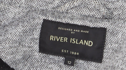 Womens UK Size 12 River Island Grey Basic Jacket