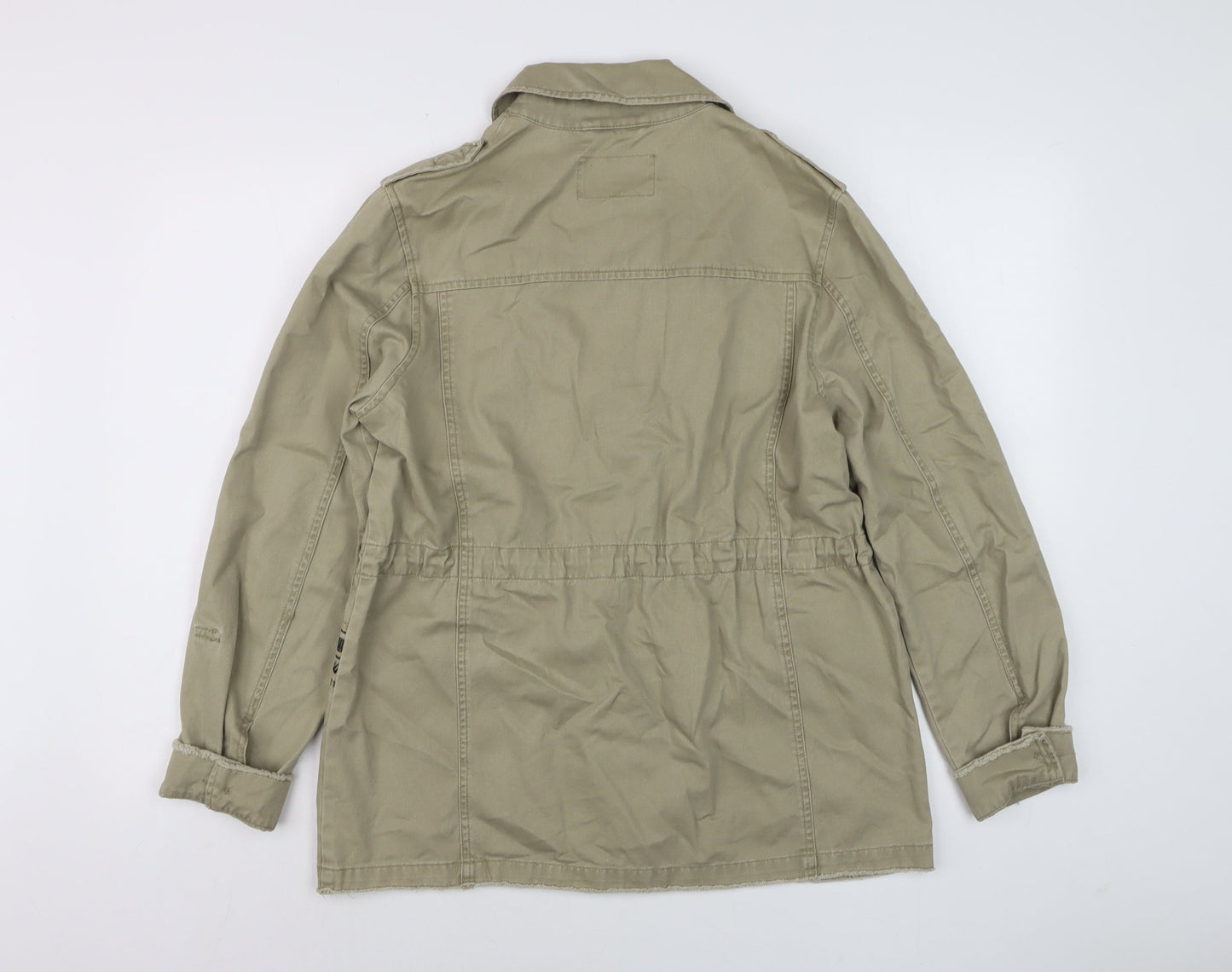 Womens UK Size 12 River Island Beige Military Jacket