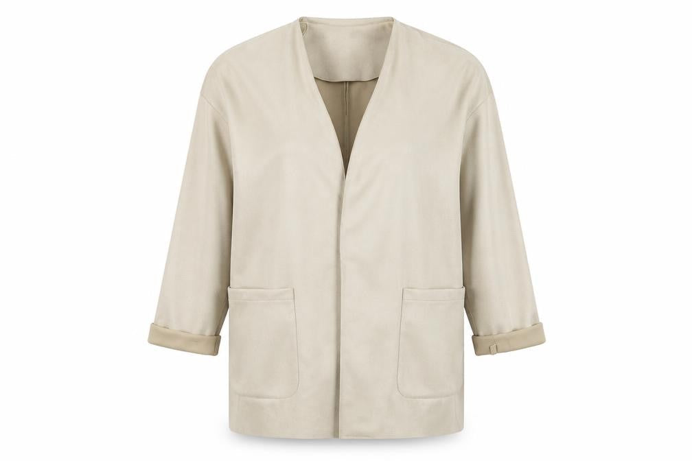 Womens UK Size 16 Zara Beige Basic Jacket