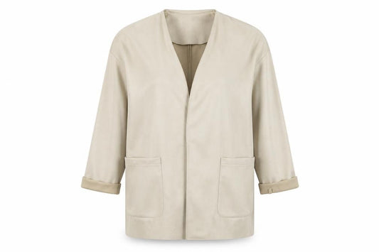 Womens UK Size 16 Zara Beige Basic Jacket