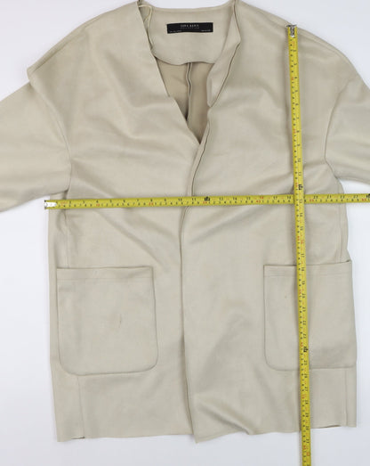 Womens UK Size 16 Zara Beige Basic Jacket