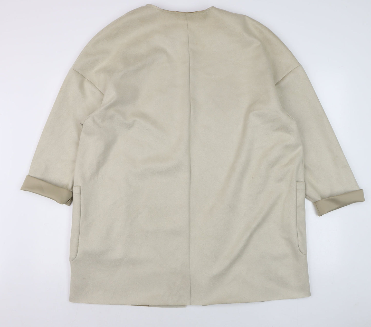 Womens UK Size 16 Zara Beige Basic Jacket