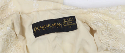 Womens UK Size 2 Donna Karan Ivory Blazer