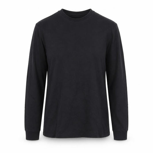 Front view of ASOS DESIGN Women's Black XS Long Sleeve Cotton Art Print T-Shirt