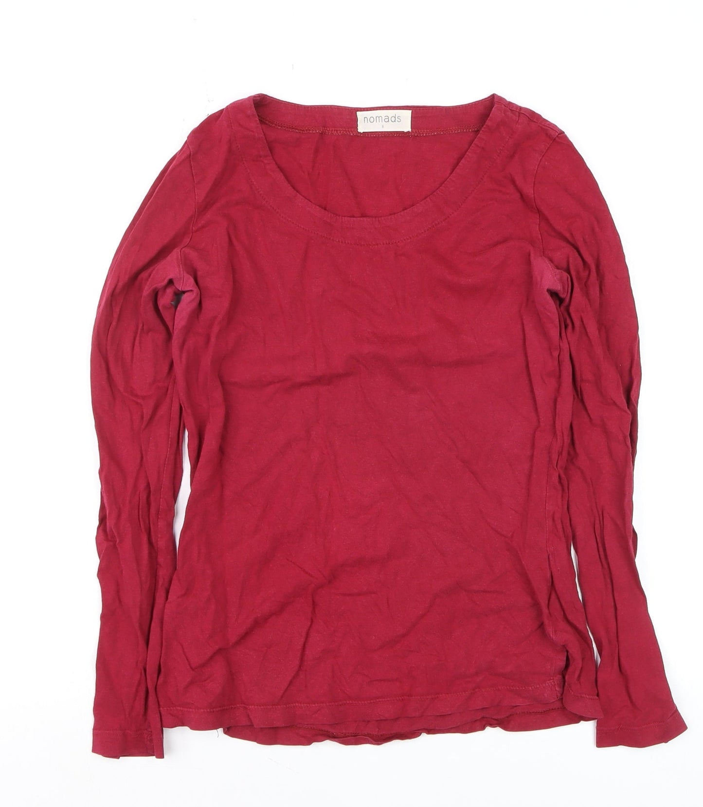 Womens UK Size 8 Nomads Red Basic T-Shirt